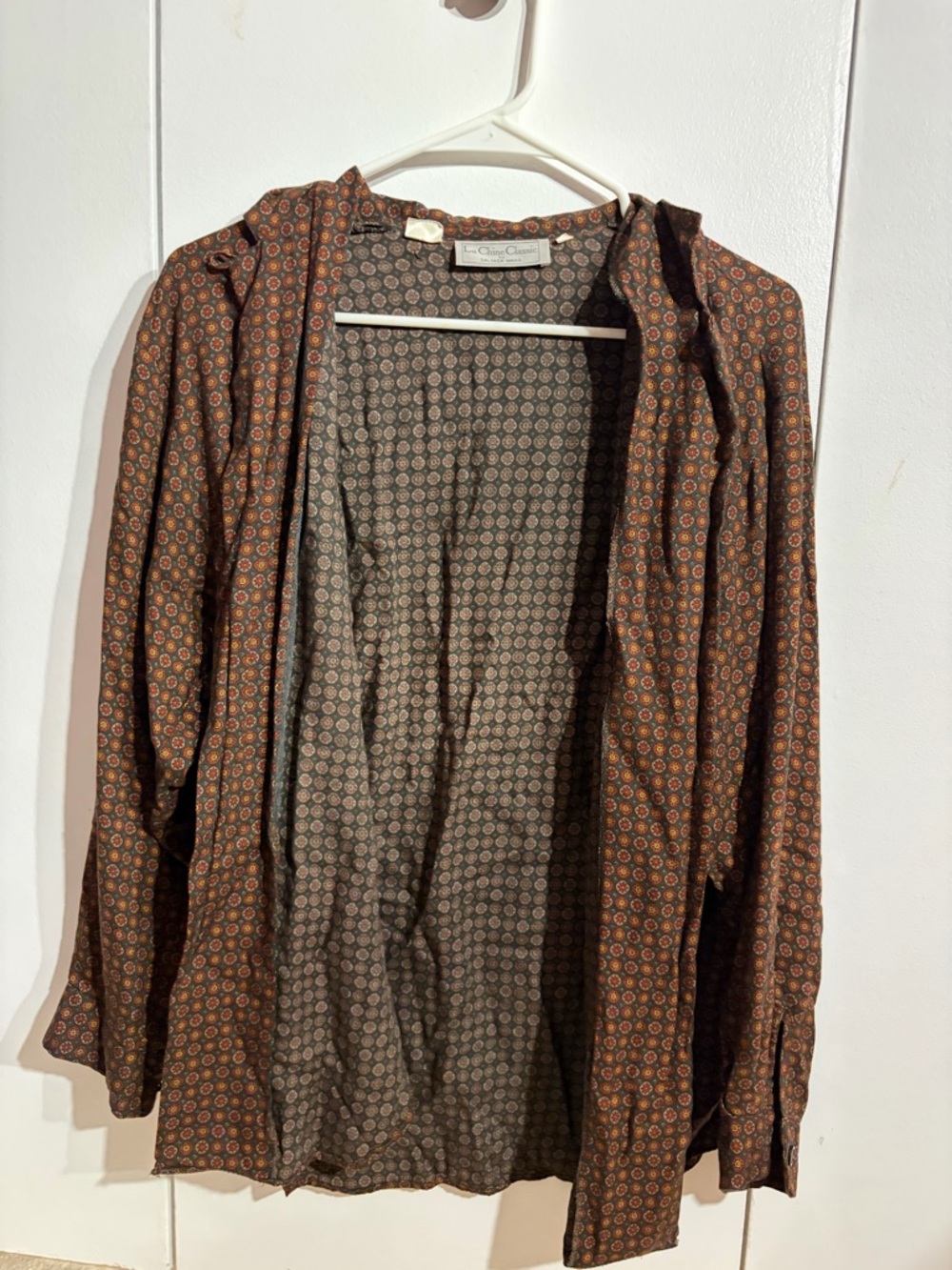 Flower print button up shirt